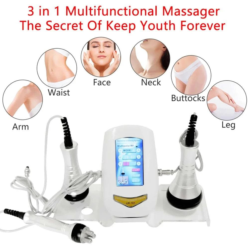 AOKO Metal Head 40K Cavitation Fat Burn Body Slimming Massage Machine Weight Loss Facial Skin lifting Tightening Beauty Device - M & M Global