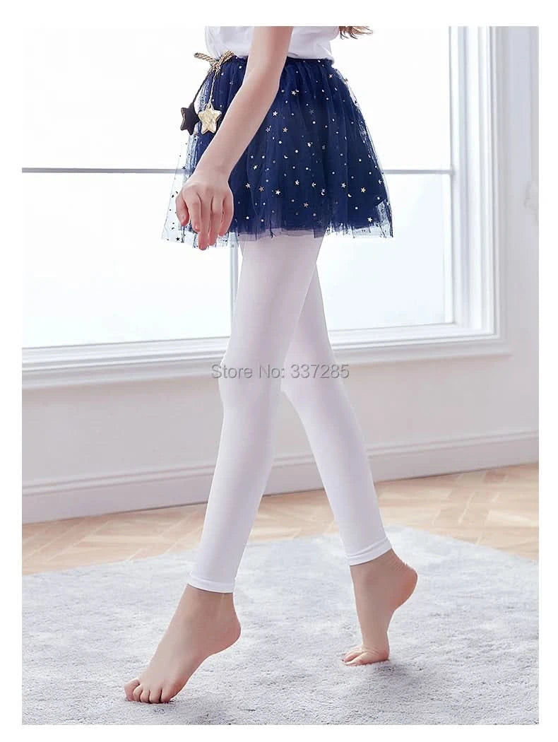 Spring Baby girl Boy nine-point Ballet dance leggings candy colors kids calf-length pants ankle-length Breathable child trousers - M & M Global