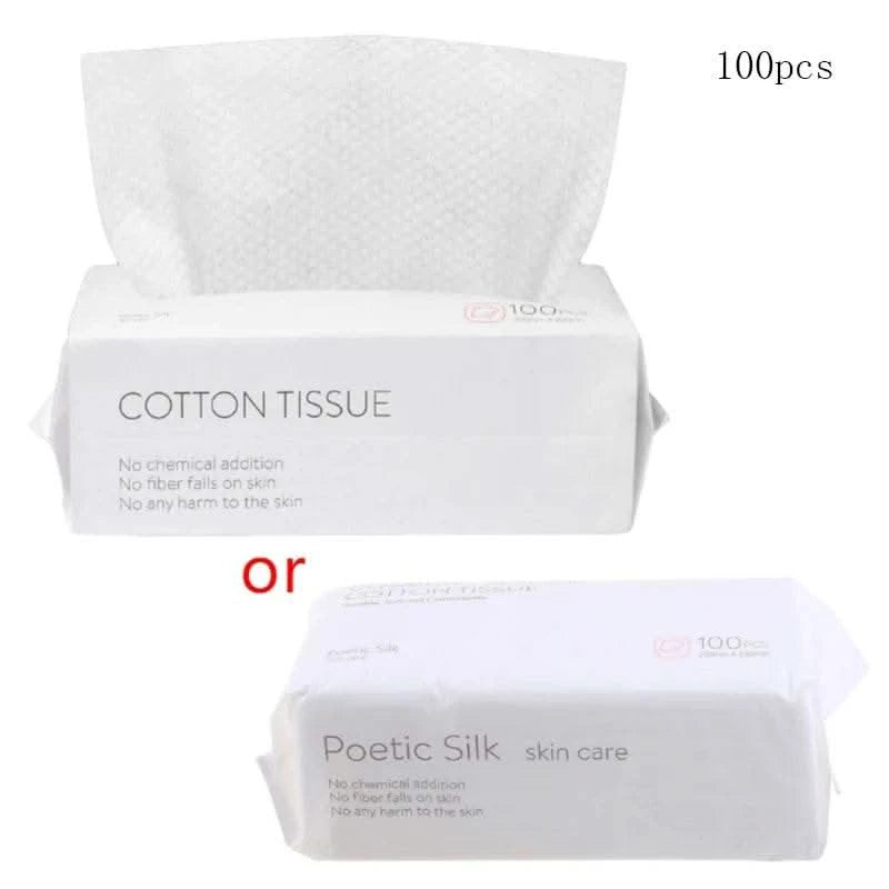 50/100pcs Disposable Face Towel Travel Cotton Makeup Wipes Facial Cleansing - M & M Global