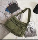 Women Vintage Handbag Canvas Teenager Shoulder Tote Bags Messenger Bags Ladies Casual Handbag Crossbody Purse - M & M Global