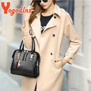 Yogodlns Luxury Crocodile Pattern Handbag Women Winter New PU Leather Tassel Shoulder Bag Brands Design Handle Bag Lady Purse - M & M Global