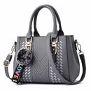 Embroidery Messenger Bags Women Leather Handbags Bags for Women Sac a Main Ladies hair ball Hand Bag - M & M Global