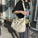 Women Vintage Handbag Canvas Teenager Shoulder Tote Bags Messenger Bags Ladies Casual Handbag Crossbody Purse - M & M Global