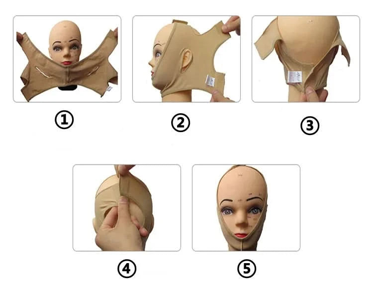 Face Lift Up Belt V Face Bandage Facial Slimming Bandage Relaxation Shape Lift Reduce Double Chin Anti-wrinkle Facial Care Tool - M & M Global