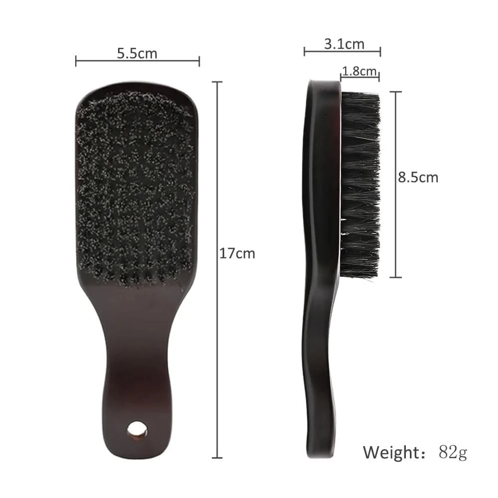 Natural Boar Bristle Beard Brush Men Facial Hair Cleaning Brush Professional Hairbrush Shaving Tools Beard Mustache Brushes - M & M Global