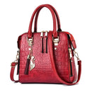 Yogodlns Luxury Crocodile Pattern Handbag Women Winter New PU Leather Tassel Shoulder Bag Brands Design Handle Bag Lady Purse - M & M Global