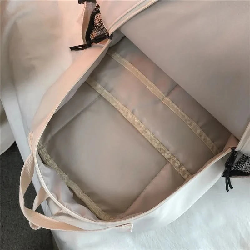 Fashion Big Student Backpack NEW Badge Rucksack Girls School Bag High Capacity Women Backpack Female Cute Leisure Travel Mochila - M & M Global