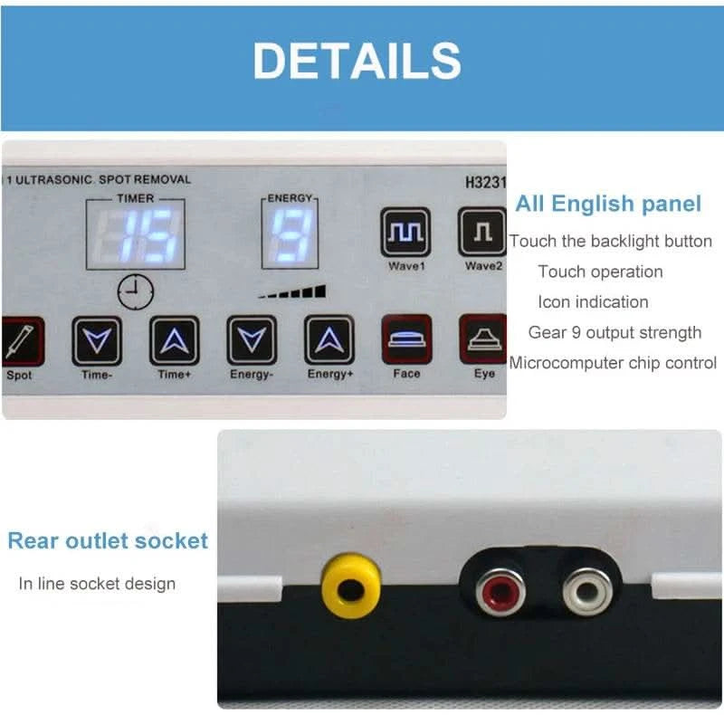 Anti Aging Ultrasonic Machine Ultrasound Facial Massager Body Eye Face Massage Tightens Skin Deep Cleaning Skincare Beauty Tools - M & M Global