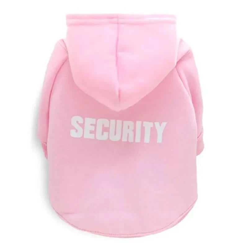 Security Dog Clothes Classic Pet Dog Hoodies Clothes For Small Dog Autumn Coat Jacket for Yorkie Chihuahua Puppy Clothing - M & M Global