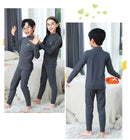 Autumn Winter Thermal Underwear Suit Girls Clothing Sets Boys Pajama Sets Baby No Trace Warm Sleepwear Candy Colors Kids Clothes - M & M Global