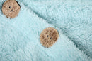 Fashion Trend Autumn and Winter Press-pleated Printed Turn-collar Long-sleeved Shirt Two-piece Furry Coat