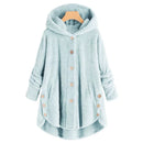 Fashion Trend Autumn and Winter Press-pleated Printed Turn-collar Long-sleeved Shirt Two-piece Furry Coat