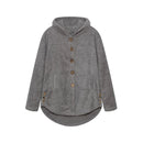 Fashion Trend Autumn and Winter Press-pleated Printed Turn-collar Long-sleeved Shirt Two-piece Furry Coat