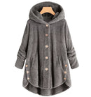 Fashion Trend Autumn and Winter Press-pleated Printed Turn-collar Long-sleeved Shirt Two-piece Furry Coat