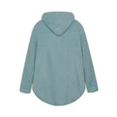 Fashion Trend Autumn and Winter Press-pleated Printed Turn-collar Long-sleeved Shirt Two-piece Furry Coat