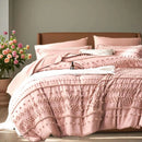 Pink textured comforter set on a bed with a vase of flowers in the corner.
Queen size bedding set

Tufted comforter set

Microfiber bed set

Luxury bedding gift

All-season quilt set

Soft and cozy bed set

Hypoallergenic bedding

Easy care bedding

Full queen bed ensemble