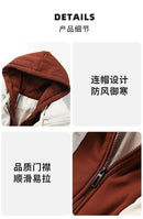 New Men's Winter Thickened Cotton Coat Fake Two-piece Fashion Brand Winter Cotton Coat New Loose Warm Hooded Cold Jacket