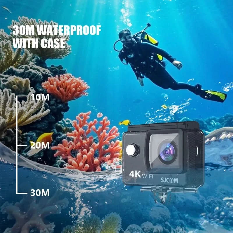 SJCAM SJ4000 Air Action Camera with 4K Video 30M Waterproof 2.4G WiFi Sports Camera Action Cam Sports Camera bicycle motorcycles - M & M Global