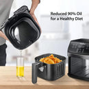 5.8Qt Digital Air Fryer, Toaster Oven & Oilless Cooker, 1700W with 8 Preset Functions, LED Touchscreen, Shake Reminder, Non-stic - M & M Global