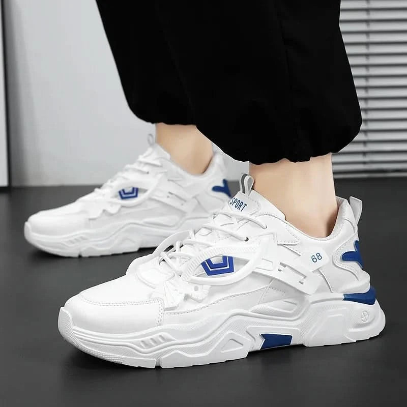 Student height increasing shoes four season new thick sole men's casual sports shoes soft sole comfortable outdoor running shoes - M & M Global