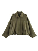 Women Green Suede Jacket 2026 New Spring Fashion Long Sleeve Zipper Oversize Bomber Jackets Chic Female Street Casual Coats ﻿