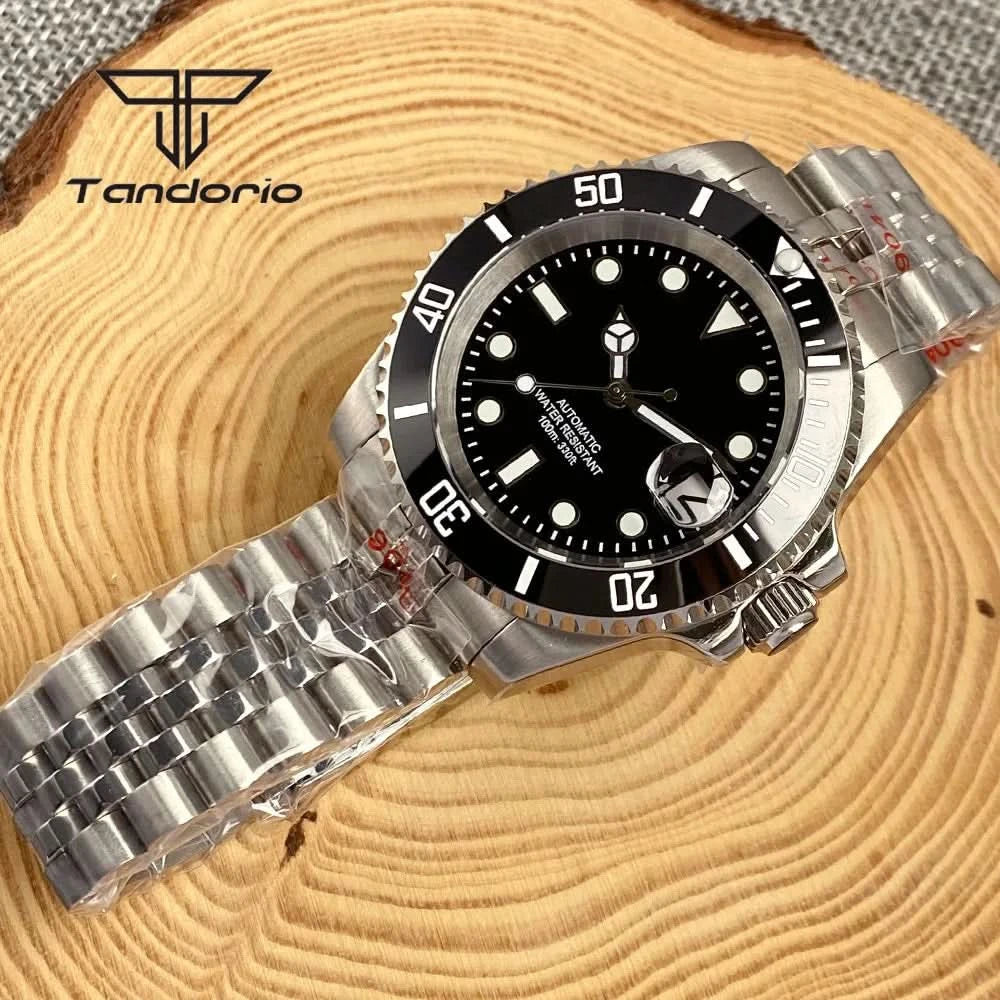 Tandorio NH35A Date Stainless Steel 40mm Dive Automatic Men Watch - Premium Quality - M & M Global