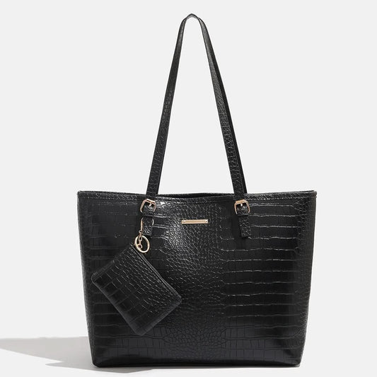 2024 Europe and the United States new two-piece women's handbag shoulder bag crocodile pattern simple fashion bag - M & M Global