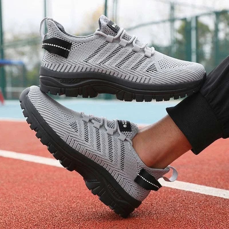 2025 Men's Running Shoes Knitted Mesh Breathable Fashion Casual Sports Shoes Comfortable Fitness Lightweight Men's Casual Shoes - M & M Global