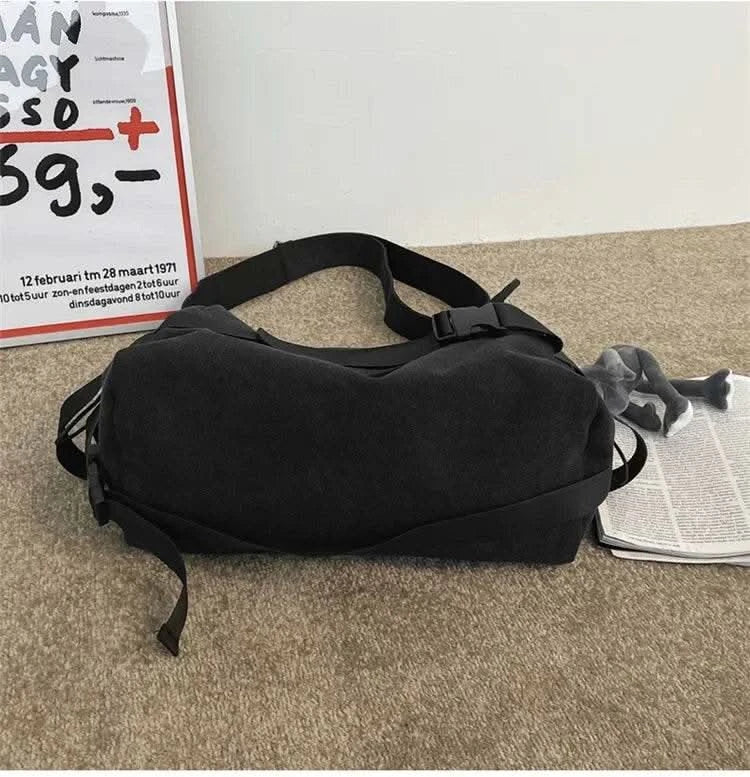 Canvas Messenger Bag Ladies Big Capacity Handbags Shoulder Bag Youth Girls Student School Bags Fashion Men Crossbody Bags Bolsos - M & M Global