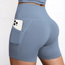 Women High Waist Pocket Yoga Sport Biker Shorts Leggings For Fitness Lift Hips Running Workout Yoga Pant