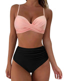Vintage High Waist Bikinis 2025 Women Push Up Swimwear Printed Swimsuit Female Beachwear Summer Bathers Bathing Suit Swimming - M & M Global