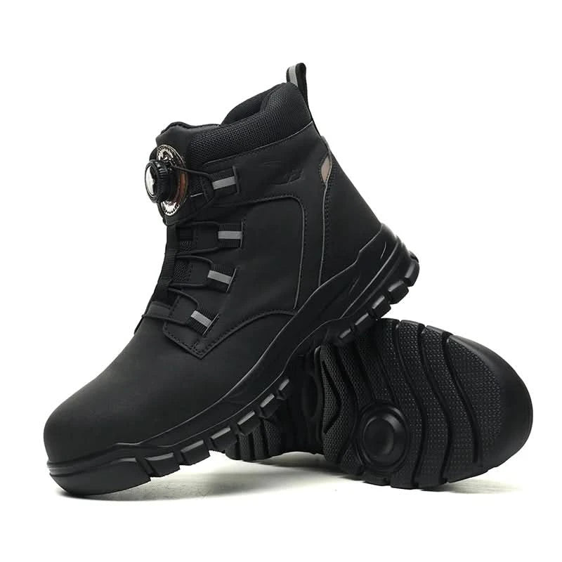 Waterproof Safety Boots Men Indestructible Steel Toe Work Boots Anti-smash Stab-resistant Safety Shoes Biker Botas Para Hombre
