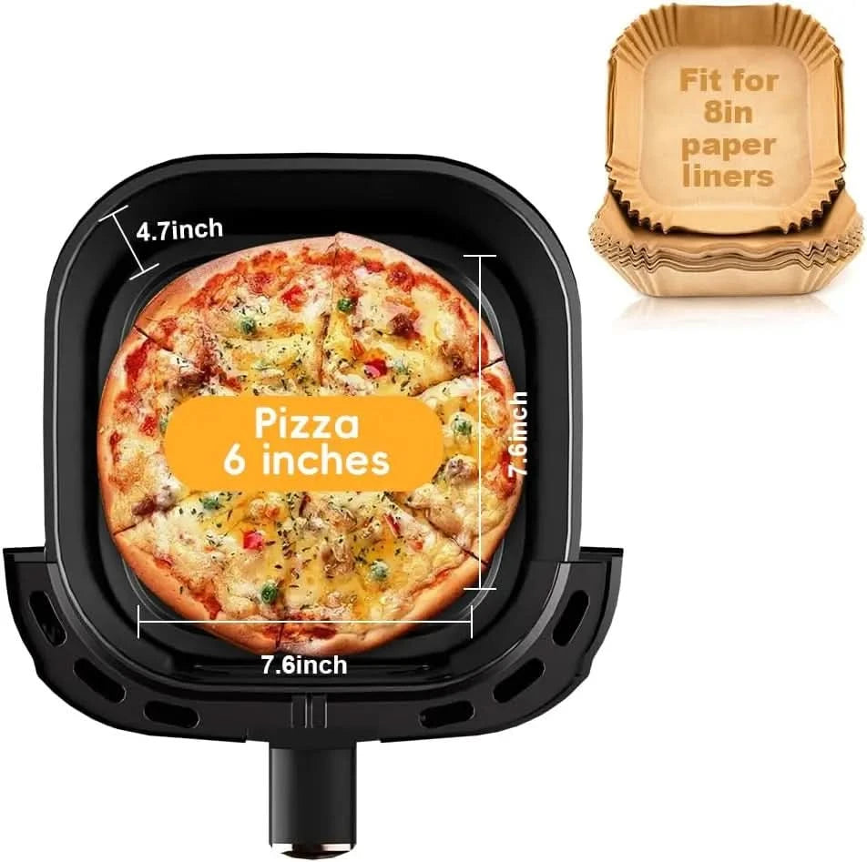 5qt Air Fryer Compact Knob Black for dorm office - 4.7L Airfryer with Window 1400W Visual Basket - Non-Stick Pan, Manuel Control - M & M Global
