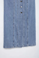 TRAFSHE Summer Ladies Zipper Denim Dress Women Elegant Spaghetti Strap Sexy O-Neck Vintage Casual Female Sling Mid-Long Dress ﻿ - M & M Global