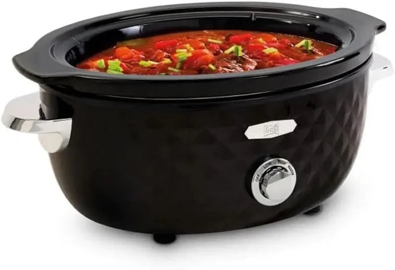 Slow Cooker 5.5 Litre Slow Cooker, Black, 142110 - M & M Global
