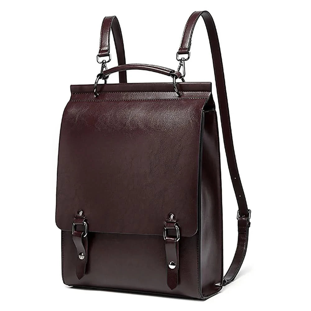 Genuine Leather Women Backpack Cross Body Bag Book School Bags Real Cowhide Lady Female Laptop Daypack Messenger Shoulder Bags - M & M Global