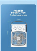 Portable 3 in 1 Mini AC Air Cooler Fan Humidifier with LED Light for Home Office Bedroom Camping Cooling - M & M Global