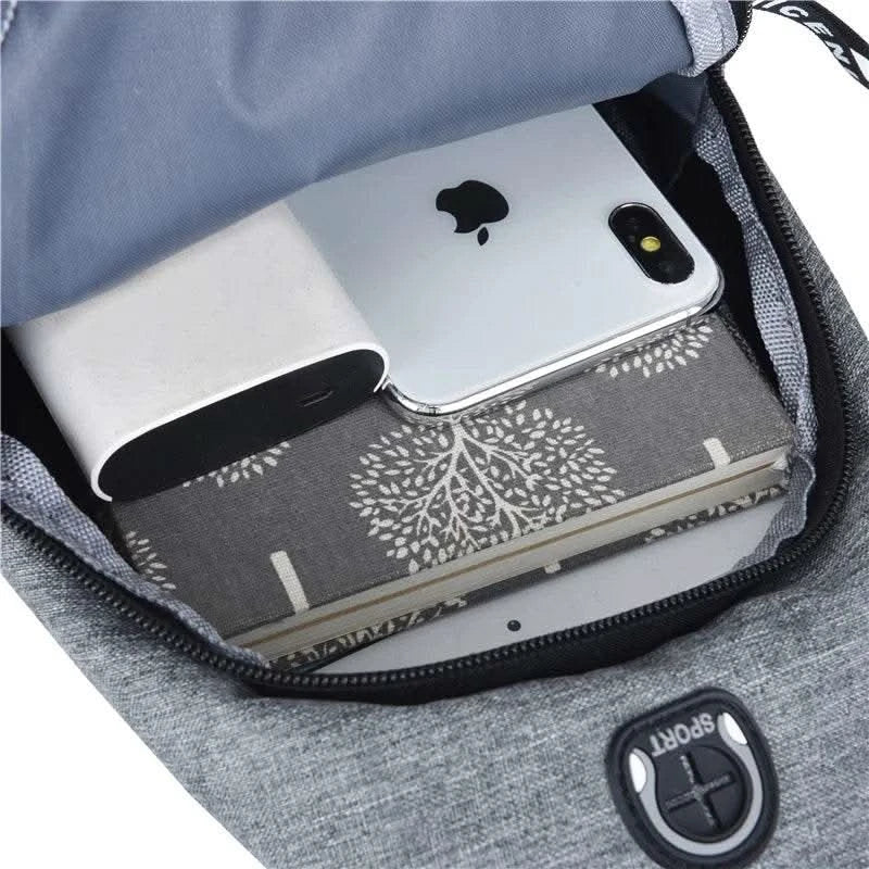 2025 New Multifunctional Chest Bag Men's Fashion Trend Oxford Cloth Shoulder Bag Korean Style Casual Waterproof Messenger Bag - M & M Global
