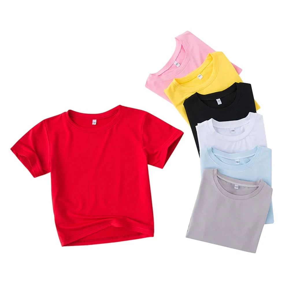 Kids Short sleeve Fashion T-shirt Boys Girls Toddler 3-12Yrs Tops and bottom Sunshine Casual Set outdoor sport black Clothes - M & M Global