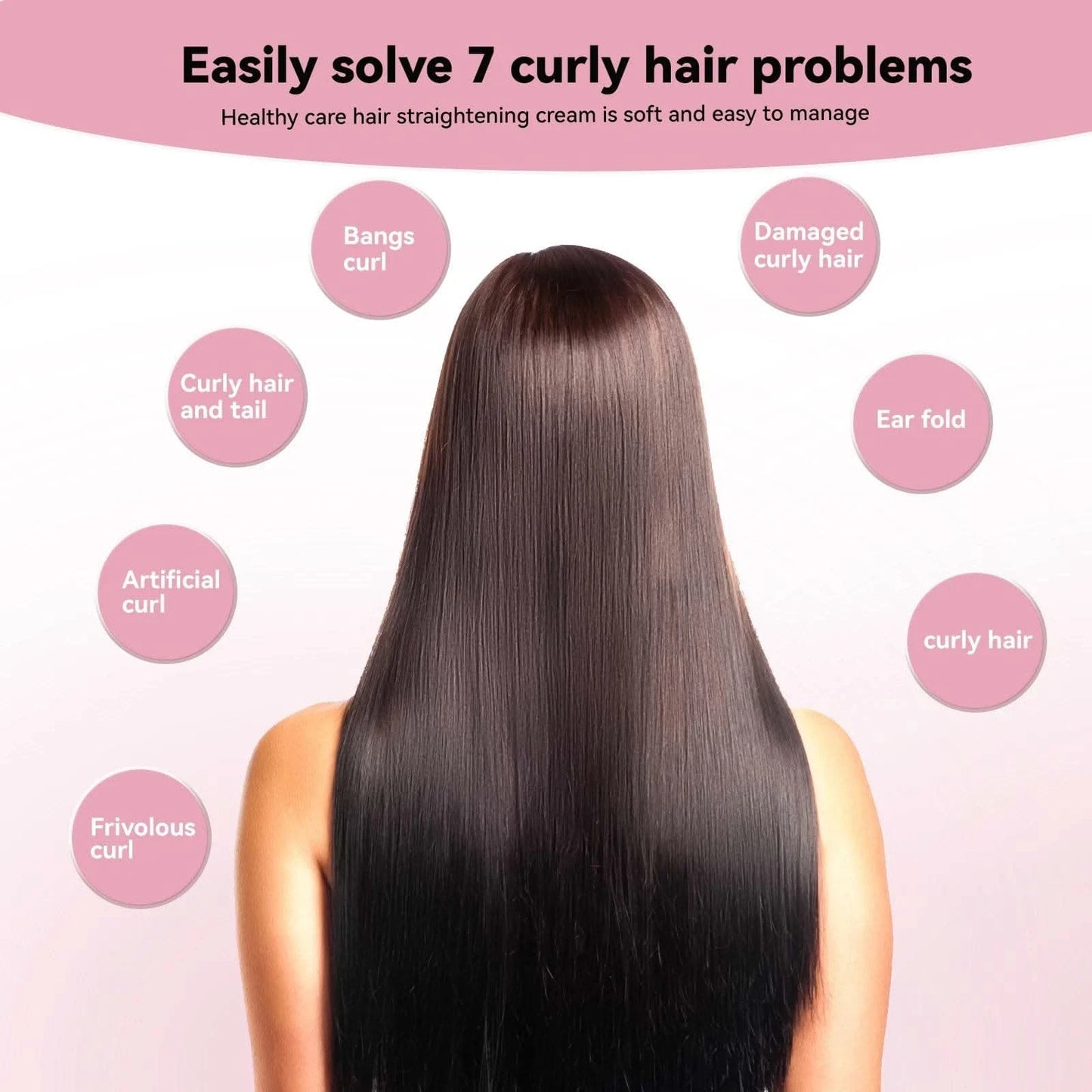 150ml Straightening Hair Care Cream With Hair Comb Straightening Cream for Smooth and Nourishing Hair for Dry Hair - M & M Global