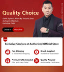POEDAGAR Fashion High Quality Men Clock Waterproof Date Week Watch For Man Stainless Steel Luxury Quartz Men's Watches Reloj+Box