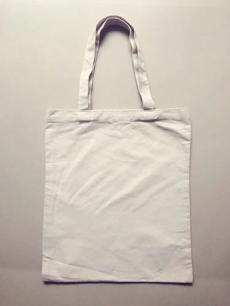 5 Pieces Set Blank Canvas Shopping Bags Reusable Foldable Casual Daily Shoulder Tote Handbag For Personalized Logo & Name Custom - M & M Global