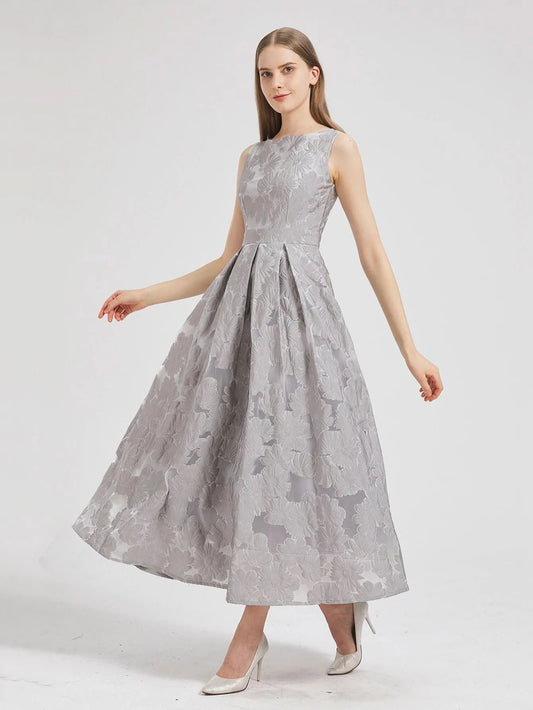 Women 2024 New Fashion Organza Flower Embroidery Elegant Long Dress Summer Sleeveless Dresses Lady Holiday Evening Prom Vestido - M & M Global