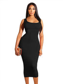 Summer Casual Sexy Square Neck Sleeveless Women's Dress