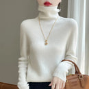 Autumn And Winter Knitted Pullover High-Neck Sweater, High-Elasticity, Fashionable And Comfortable Long-Sleeved Women's TopRY128