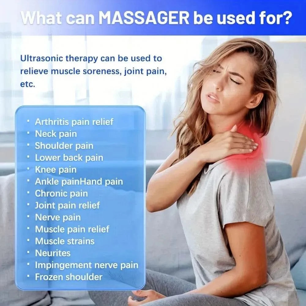 8 Modes Rechargeable Neck Massager with Remote Control EMS Low Frequency Pulse Massager For Muscle Relaxation Relief The Pain - M & M Global