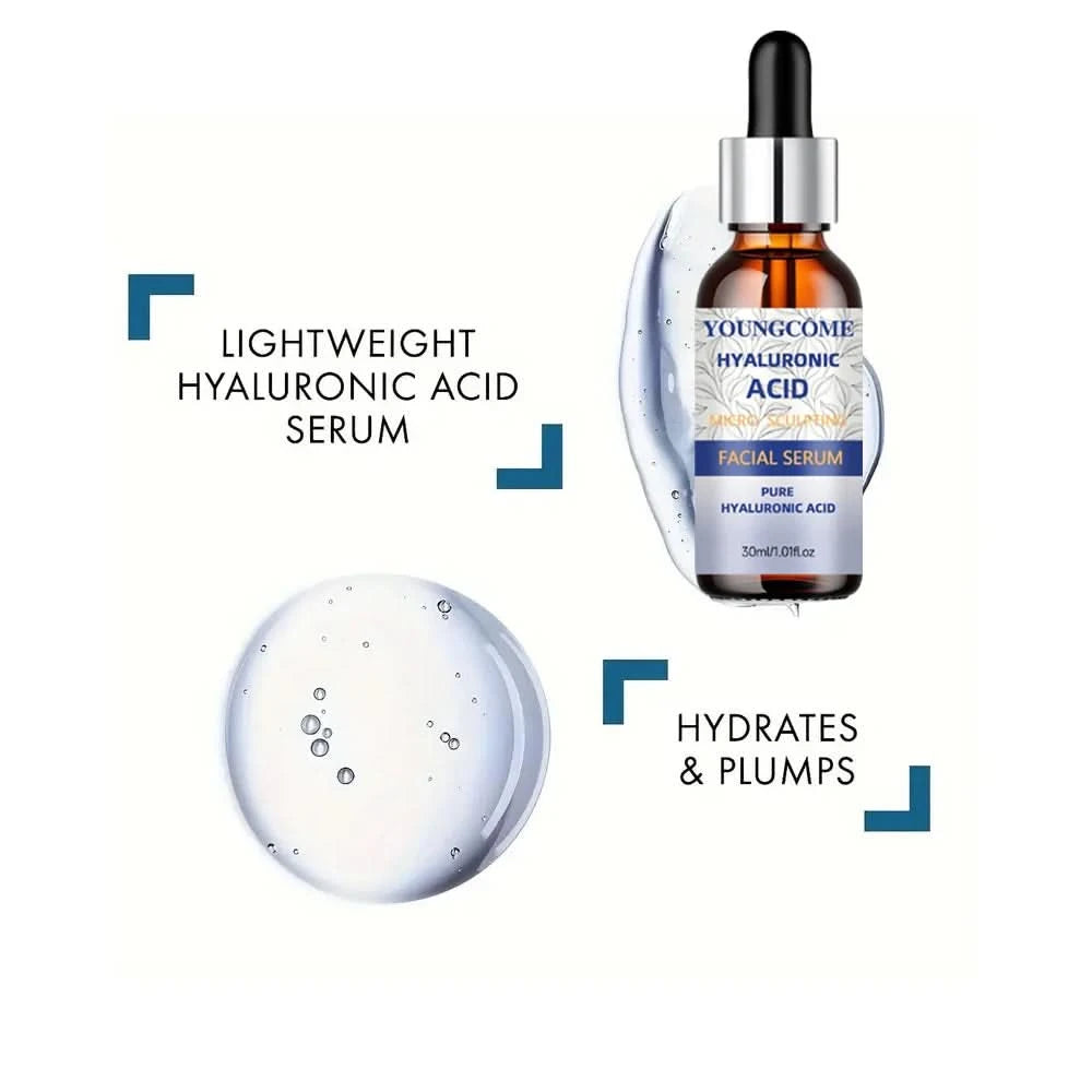 YOUNGCOME Hyaluronic Acid Facial Serum Nourishes The Skin Remover Moisturizing Repair Anti-aging Essence Facial Skin Care - M & M Global