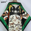 WINYI 2023 new Africa Fashion boho Popular printed twill Kaftan Maxi dress Summer Beach Bohemian Caftan long dress for lady - M & M Global