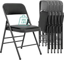 6 Pack Folding Chairs, Fabric Dining Chair Set with Padded Cushion, Indoor Outdoor Folding Chairs Seat for Home Office Events