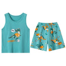 Summer CHILDREN'S Cotton Vest Set Cute Pineapple Boys and Girls Sports Casual Clothes - M & M Global